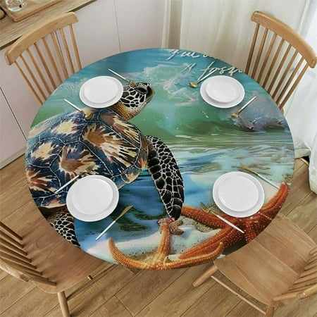 Orinice Turtle Starfish Beach Round Table Cover Stain Resistant Washable Indoor Outdoor Tablecloth Kitchen Dining Wedding Parties 100% Polyester Fiber 46-50
Orinice Turtle Starfish Beach Round Table Cover Stain Resistant Washable Indoor Outdoor Tablecloth Kitchen Dining Wedding Parties 100% Polyester Fiber 46-50