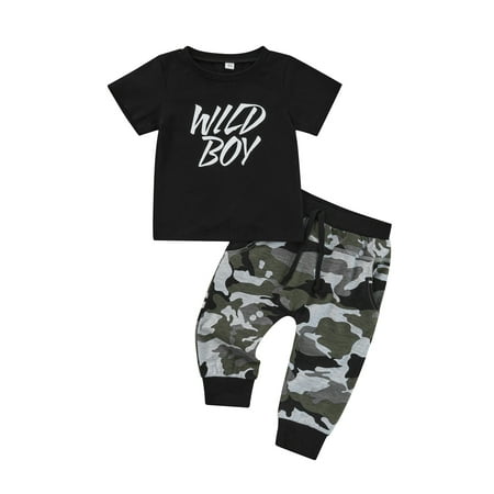 Nokpsedcb Kids Toddler Boys Casual Clothes Sets Short Sleeve Letter Printed Tops + Camouflage Printed Long Pants Black 3-4 Years
Nokpsedcb Kids Toddler Boys Casual Clothes Sets Short Sleeve Letter Printed Tops + Camouflage Printed Long Pants Black 3-4 Years