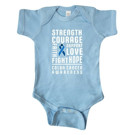 Inktastic Strength Courage Support Colon Cancer Awareness Gift Baby Boy or Baby Girl Bodysuit
Inktastic Strength Courage Support Colon Cancer Awareness Gift Baby Boy or Baby Girl Bodysuit