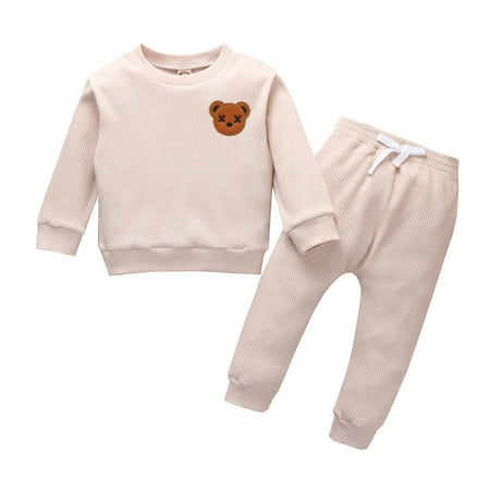 Dezsed 6M-4Y Toddler Baby Girl Outfit Set Cotton Strip Cartoon Bear Crew Neck Long Sleeve Casual Sweatshirts Trousers Set Fashion Winter Kids Clothes Boys Clearance
Dezsed 6M-4Y Toddler Baby Girl Outfit Set Cotton Strip Cartoon Bear Crew Neck Long Sleeve Casual Sweatshirts Trousers Set Fashion Winter Kids Clothes Boys Clearance