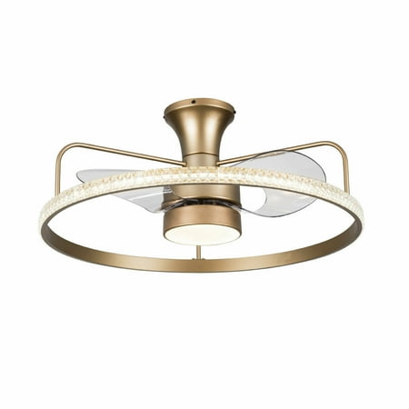 OUKANING 26 Modern Ceiling Fan Light 3-Color 3 Wind Speeds 36W with Remote Pendant Lamp Fixture Indoor Gold 
OUKANING 26 Modern Ceiling Fan Light 3-Color 3 Wind Speeds 36W with Remote Pendant Lamp Fixture Indoor Gold