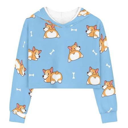 TOADDMOS Cute Corgi Vintage Crop Tops for Girls Casual Loose Kids Sweatshirts 9-10 Crew Neck Hoodies for Little Gilrs
TOADDMOS Cute Corgi Vintage Crop Tops for Girls Casual Loose Kids Sweatshirts 9-10 Crew Neck Hoodies for Little Gilrs