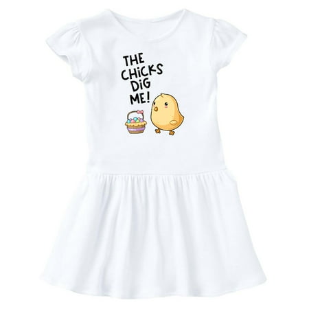 Inktastic The Chicks Dig Me Easter Baby Chick with Basket and Eggs Gift Baby Girl Dress
Inktastic The Chicks Dig Me Easter Baby Chick with Basket and Eggs Gift Baby Girl Dress