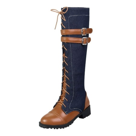 EQWLJWE 2022 Booties for Women s Fashion Plus Size Belt Buckle Boots Stitching Denim Square Heel Boots Deals Discount Clearance
EQWLJWE 2022 Booties for Women s Fashion Plus Size Belt Buckle Boots Stitching Denim Square Heel Boots Deals Discount Clearance