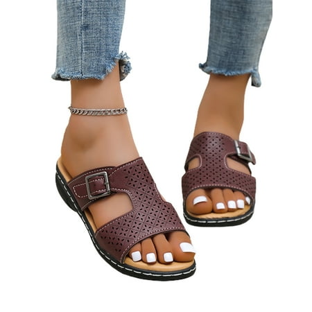 LOVECOCO Women s Hollow Wedge Sliders Sandals Summer Breathable Slippers Beach Casual Non-Slip Shoes
LOVECOCO Women s Hollow Wedge Sliders Sandals Summer Breathable Slippers Beach Casual Non-Slip Shoes