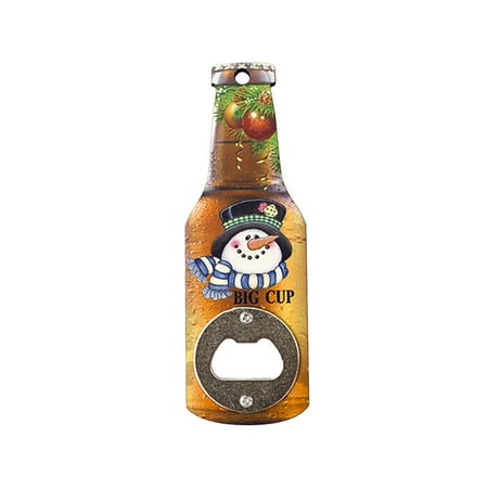 NUOLUX Creative Christmas Wooden Bottle Opener Christmas Printing Beer Bottle Opener Refrigerator Magnetic Stickers (Snowman)
NUOLUX Creative Christmas Wooden Bottle Opener Christmas Printing Beer Bottle Opener Refrigerator Magnetic Stickers (Snowman)