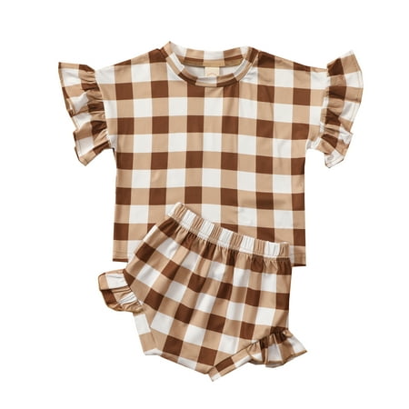 Canrulo 0-18M Newborn Baby Girls Clothes Plaid Ruffle T-shirt Top Shorts Summer Outfts
Canrulo 0-18M Newborn Baby Girls Clothes Plaid Ruffle T-shirt Top Shorts Summer Outfts