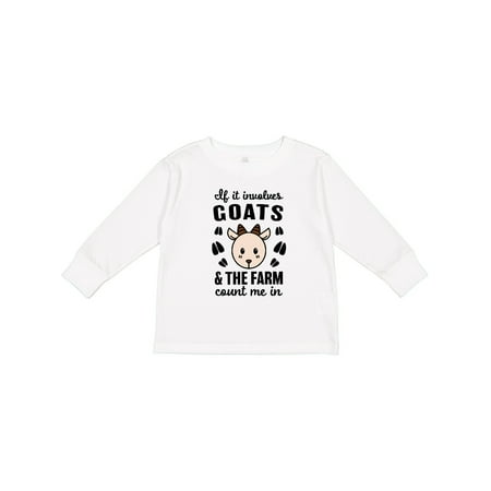 Inktastic If It Involves Goats & the Farm Count Me in Gift Toddler Boy or Toddler Girl Long Sleeve T-Shirt
Inktastic If It Involves Goats & the Farm Count Me in Gift Toddler Boy or Toddler Girl Long Sleeve T-Shirt