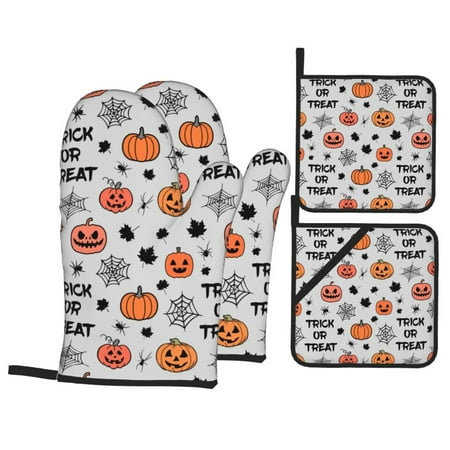 Oven Mitts and Pot Holders 4 pcs Set pumpkin halloween cartoon Heat Resistant Silicone Oven Mitts Pot Holders for Kitchen Baking Cooking Non-Slip Oven Gloves Hot Pads Potholders
Oven Mitts and Pot Holders 4 pcs Set pumpkin halloween cartoon Heat Resistant Silicone Oven Mitts Pot Holders for Kitchen Baking Cooking Non-Slip Oven Gloves Hot Pads Potholders