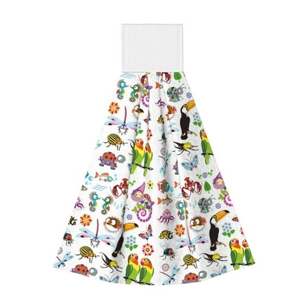Disketp Cartoon Wild Animals Hanging Kitchen Towel Tie Towels Tea Bar Dish Cloths Dry Towel for Laundry Room Decor (18*14in)
Disketp Cartoon Wild Animals Hanging Kitchen Towel Tie Towels Tea Bar Dish Cloths Dry Towel for Laundry Room Decor (18*14in)
