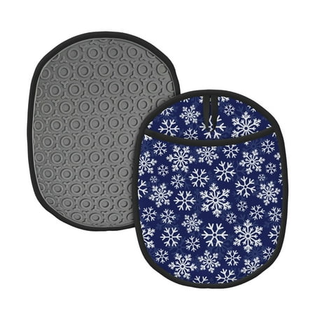 Sikiie Snowflakes On Dark Blue Silicone Pot Holders Oven Mitts Heat Resistant Hot Pads Non Slip Pot Holder for Kitchen Baking and Cooking 9.4 x 7.5 Inches
Sikiie Snowflakes On Dark Blue Silicone Pot Holders Oven Mitts Heat Resistant Hot Pads Non Slip Pot Holder for Kitchen Baking and Cooking 9.4 x 7.5 Inches