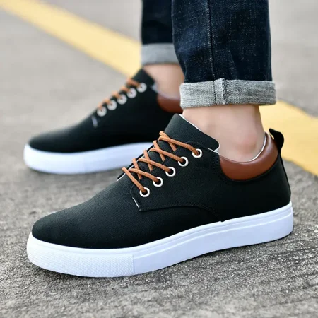 Men‘s Fashion Canvas Lace-Up Skate Shoes Comfortable Sneakers Autumn Black/Grey/Khaki
Men‘s Fashion Canvas Lace-Up Skate Shoes Comfortable Sneakers Autumn Black/Grey/Khaki