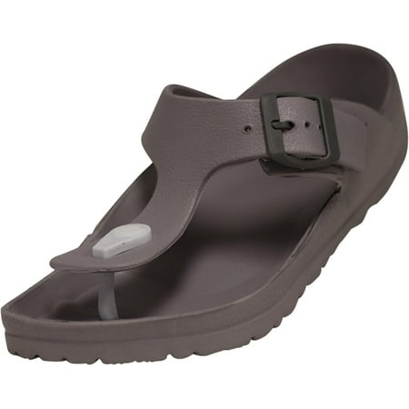 NORTY Womens Adjustable Adult Female Flip Flops Grey - Runs 2 Sizes Small