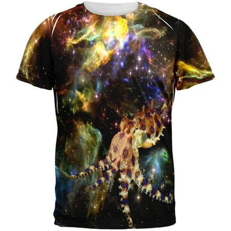 Blue Ringed Octopus IN SPACE All Over Adult T-Shirt