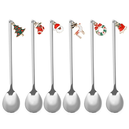 Hemoton 6Pcs Christmas Spoons Stainless Steel Coffee Spoon with Xmas Pendant Soup Spoon Tea Spoon for Christmas Decoration
Hemoton 6Pcs Christmas Spoons Stainless Steel Coffee Spoon with Xmas Pendant Soup Spoon Tea Spoon for Christmas Decoration