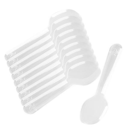 

Spoons Clear Mini Spoon Disposable Ice Cream Bulk Dessert Forks Flatware Desserts Cutlery Serving Silverware Duty Supplies Party