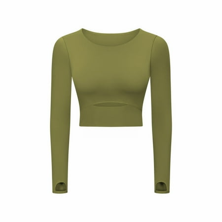 Pretty Seamless Sports Long Sleeve T Shirt With Chest Pad Half Short Outdoor Running Slim Yoga Top Women S Absorbing No Shake Sports Top Women Yoga Tops Padded Sports Bra