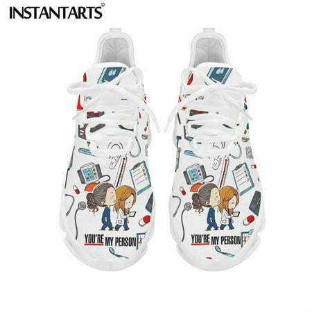INSTANTARTS Brand Design Women Sneakers White Nursing Shoes Cute Cartoon Nurse Doctor Medical Print Light Lace-up Flats Footwear
INSTANTARTS Brand Design Women Sneakers White Nursing Shoes Cute Cartoon Nurse Doctor Medical Print Light Lace-up Flats Footwear