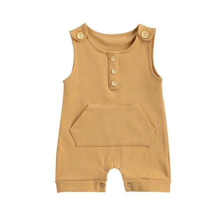 jaweiw Baby Boys Girls Solid Color Short Romper Sleeveless O-neck Jumpsuit with Large Pocket for Summer
jaweiw Baby Boys Girls Solid Color Short Romper Sleeveless O-neck Jumpsuit with Large Pocket for Summer