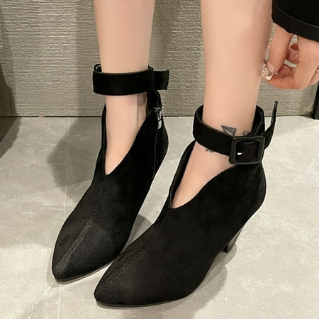 Cathalem Boots for Women Booties Wide Width Women Shoes Coarse Heels Short Leather Boots Boots High Heels Women Boots Fashion Shoes Black 8
Cathalem Boots for Women Booties Wide Width Women Shoes Coarse Heels Short Leather Boots Boots High Heels Women Boots Fashion Shoes Black 8