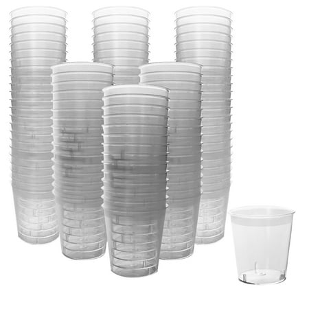 Just Artifacts 1oz Plastic Shot Glasses (240pcs Light Silver)
