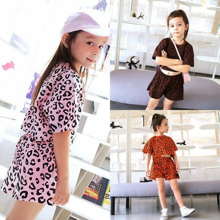 Esho Little Girls Leopard Print Shorts Clothes Set Casual Short T-shirts Tee Tops+Shorts 2 Pieces Outfits Size 9M-7T
Esho Little Girls Leopard Print Shorts Clothes Set Casual Short T-shirts Tee Tops+Shorts 2 Pieces Outfits Size 9M-7T