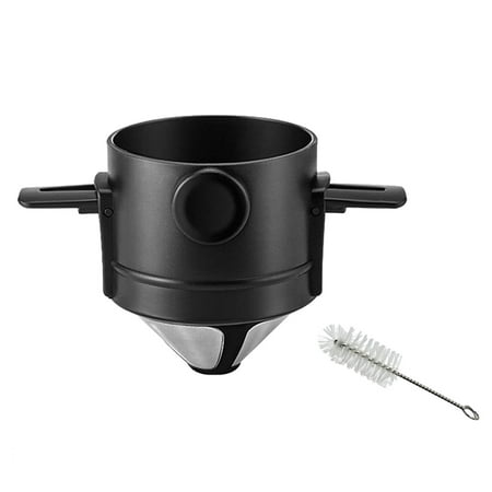 Reusable Pour Over Coffee Maker with Brush Cone Coffee Dripper Filter 1-2 Cup Paperless with Collapsible Holders
Reusable Pour Over Coffee Maker with Brush Cone Coffee Dripper Filter 1-2 Cup Paperless with Collapsible Holders