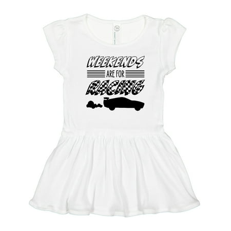 Inktastic Weekends Are for Racing Race Car Silhouette and Racing Flag Gift Toddler Girl Dress 
Inktastic Weekends Are for Racing Race Car Silhouette and Racing Flag Gift Toddler Girl Dress