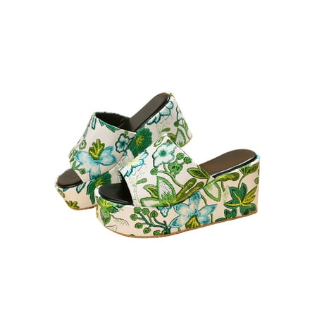 UKAP Womens Heels Sandal Summer Slides Floral Platform Sandals Lightweight Wedge Shoe Ladies Casual Shoes Slip On Non-Slip Green 5.5
UKAP Womens Heels Sandal Summer Slides Floral Platform Sandals Lightweight Wedge Shoe Ladies Casual Shoes Slip On Non-Slip Green 5.5