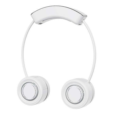 Neck Hanging Fan Necklace Fan Cooling Cooling Cooling Leafless Conditioner Hands Free Fans Personal Fan for Indoor Outdoor White
