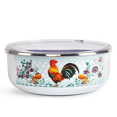 Enamelware Bowl Mixing Bowl for Kitchen Golden Rooster Enamel Storage Bowl with Lid Serving Bowl Storage Container (1.1-qt (1 L))
Enamelware Bowl Mixing Bowl for Kitchen Golden Rooster Enamel Storage Bowl with Lid Serving Bowl Storage Container (1.1-qt (1 L))