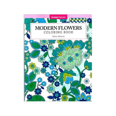 Design Originals Modern Flowers Coloring Book Adult Coloring Book