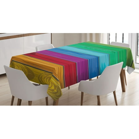Rainbow Decor Tablecloth Abstract Art Style Colorful Wooden Wall Country Style Wall Illustration Print Rectangular Table Cover for Dining Room Kitchen 60 X 90 Inches Multicolor by Ambesonne
Rainbow Decor Tablecloth Abstract Art Style Colorful Wooden Wall Country Style Wall Illustration Print Rectangular Table Cover for Dining Room Kitchen 60 X 90 Inches Multicolor by Ambesonne