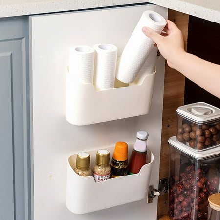 SUSUchens 2Pcs Storage Box Wall-Mounted Kitchen Organiser Box Space-saving Storage Container for Home Bathroom White
SUSUchens 2Pcs Storage Box Wall-Mounted Kitchen Organiser Box Space-saving Storage Container for Home Bathroom White