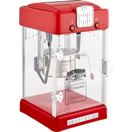 

DTLYH Northern Popcorn Company Pop Pup Countertop Popcorn Machine \u2013 Tabletop Popper Makes 1 Gallon \u2013 2.5-Ounce Kettle Catch Tray Warming Light & Scoop Red (6074)