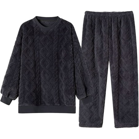 CoCopeaunt Women Plush Pajama Set Long Sleeve Sleepwear Two-Piece Loose Fit Nightwear Casual Warm Comfy Pjs Indoor Wear
CoCopeaunt Women Plush Pajama Set Long Sleeve Sleepwear Two-Piece Loose Fit Nightwear Casual Warm Comfy Pjs Indoor Wear