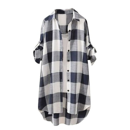 TYLBkk CLEARANCE Long Sleeve Shirts For Women Plaid Linen Women Autumn New Print Lapel Cotton And Long Shirt Loose Sunscreen Top Dress New Beach Sunscreen Shirt Women Pullover
TYLBkk CLEARANCE Long Sleeve Shirts For Women Plaid Linen Women Autumn New Print Lapel Cotton And Long Shirt Loose Sunscreen Top Dress New Beach Sunscreen Shirt Women Pullover