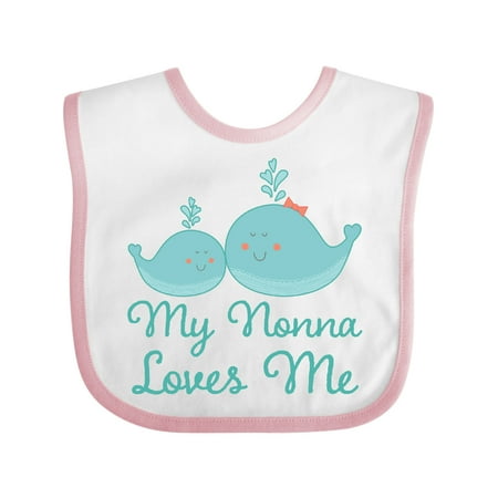 Inktastic My Nonna Loves Me Gift Baby Boy or Baby Girl Bib