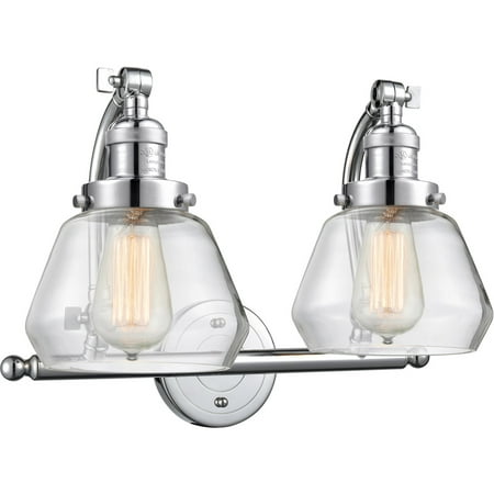 Polished Chrome Tone Bathroom Vanity 18 Wide Clear Glass Steel/Cast Brass Medium Base LED 2 Light Fixture
Polished Chrome Tone Bathroom Vanity 18 Wide Clear Glass Steel/Cast Brass Medium Base LED 2 Light Fixture