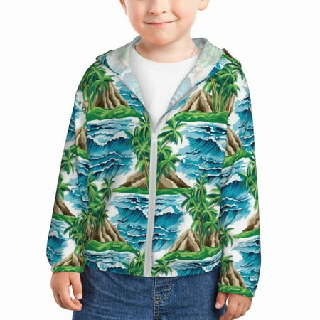 Vsdgher Hawaii Palms Kids Sun Protection Hoodie with Zip Rash Guard Tops Children s Long Sleeve Sun Protection Clothing - 2 Years
Vsdgher Hawaii Palms Kids Sun Protection Hoodie with Zip Rash Guard Tops Children s Long Sleeve Sun Protection Clothing - 2 Years
