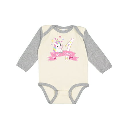 Inktastic I m One- cute unicorn 1st birthday Gift Baby Boy or Baby Girl Long Sleeve Bodysuit
Inktastic I m One- cute unicorn 1st birthday Gift Baby Boy or Baby Girl Long Sleeve Bodysuit