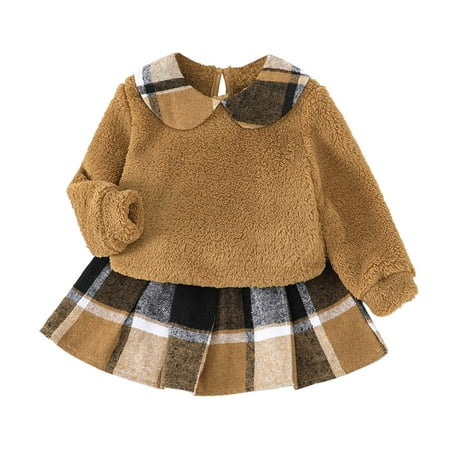BSDHBS Two Piece Outfits for Girls Toddler Baby Girl Skirt Outfit Long Sleeve Sweater Plaid Skirt Fall Winter Clothes
BSDHBS Two Piece Outfits for Girls Toddler Baby Girl Skirt Outfit Long Sleeve Sweater Plaid Skirt Fall Winter Clothes