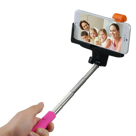 Mpow iSnap Pro 3-In-1 Self-portrait Monopod Extendable Selfie Stick-Pink
