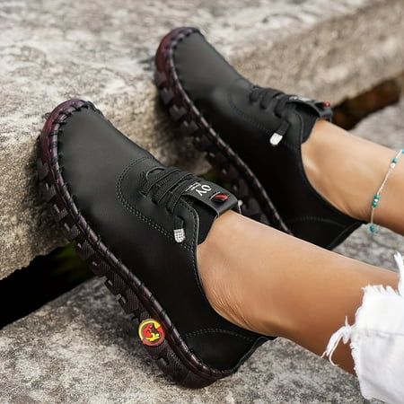 Women s Soft Sole Sneakers Casual Lace Up Faux Leather Loafers Lightweight Low Top Walking Shoes
Women s Soft Sole Sneakers Casual Lace Up Faux Leather Loafers Lightweight Low Top Walking Shoes