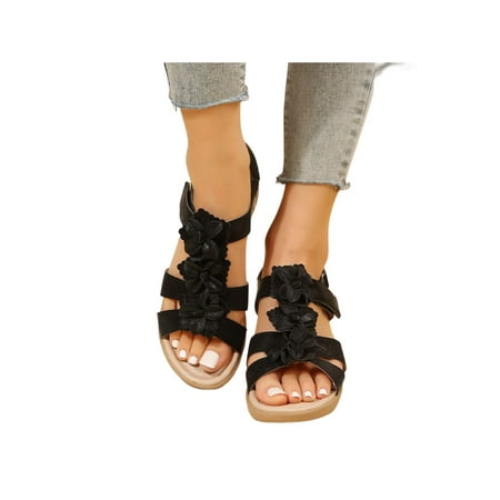 Rotosw Ladies Flat Sandal Summer Casual Shoes Beach Wedge Sandals Anti-Slip Ankle Strap Walking Lightweight Black 5
Rotosw Ladies Flat Sandal Summer Casual Shoes Beach Wedge Sandals Anti-Slip Ankle Strap Walking Lightweight Black 5