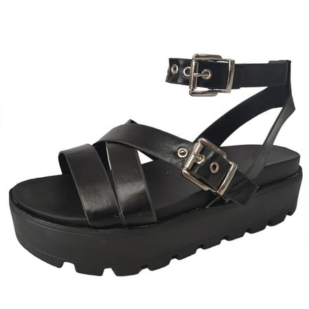 Womens Sandals Ladies Summer Sandals Hollow Belt Buckle Platform Sandals Large Size Fish Mouth Roman Sandals Women S Sandals Pu Black 37
Womens Sandals Ladies Summer Sandals Hollow Belt Buckle Platform Sandals Large Size Fish Mouth Roman Sandals Women S Sandals Pu Black 37