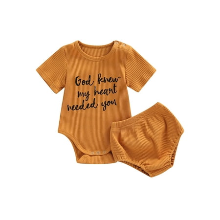 Binpure Baby Girls Boys Romper Set Short Sleeve Letters Print Romper with Elastic Waist Shorts for Toddlers
Binpure Baby Girls Boys Romper Set Short Sleeve Letters Print Romper with Elastic Waist Shorts for Toddlers