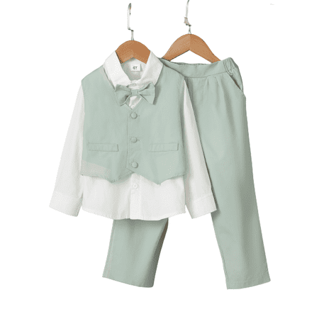 NZRVAWS Toddler Boys Outfits 4 Years Boys Gentle Turn-down Collar Shirt 5 Years Boys Pants 2Pcs Gentle Clothes Set Green
NZRVAWS Toddler Boys Outfits 4 Years Boys Gentle Turn-down Collar Shirt 5 Years Boys Pants 2Pcs Gentle Clothes Set Green