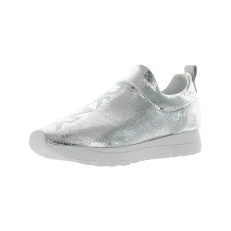 DKNY Womens Jadyn Metallic Padded Insole Slip-On Sneakers