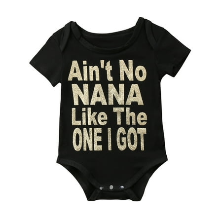 Sunisery Newborn Infant Baby Girl Boy Letters Short Sleeve O-Neck Button Closure Romper Black 12-18 Months
Sunisery Newborn Infant Baby Girl Boy Letters Short Sleeve O-Neck Button Closure Romper Black 12-18 Months